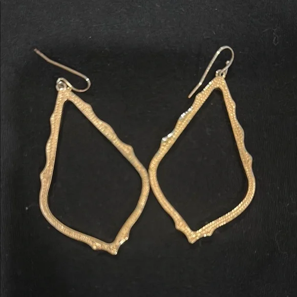 Kendra Scott Gold Geometric Earrings - Picture 2 of 2